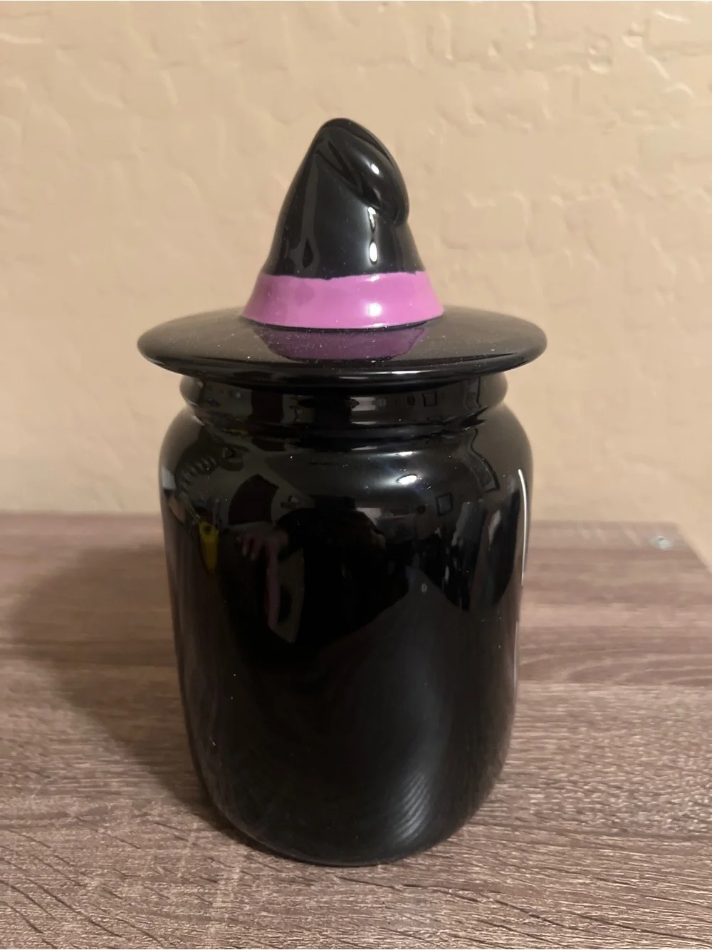 Rae Dunn Wicked Witch Canister Hat Lid Black Purple Halloween Ceramic NIB